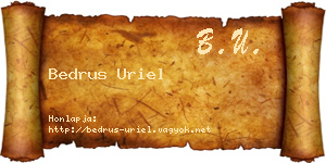 Bedrus Uriel névjegykártya